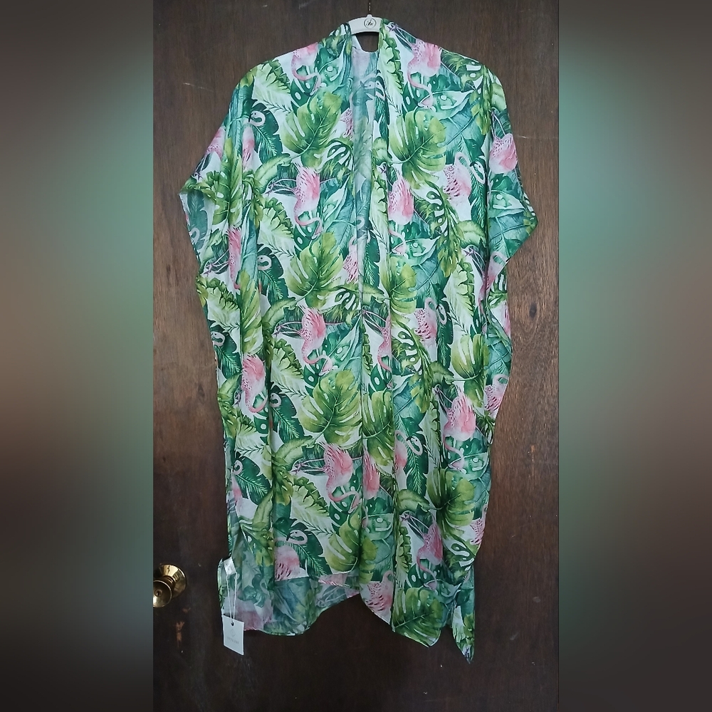Floral Green and Pink Women's Top